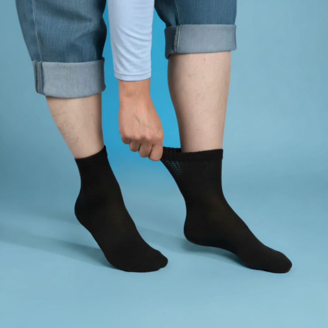 Black Diabetic Ankle Socks Multi-Pack