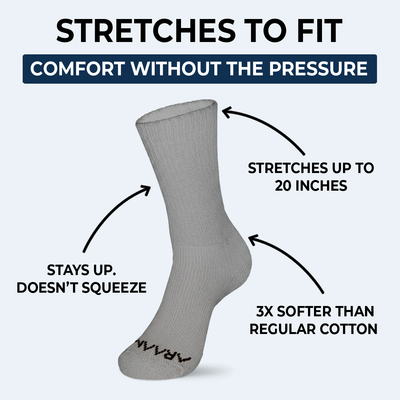 Gray ComfortFlex™ Crew Socks