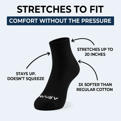 Black ComfortFlex™ Ankle Socks