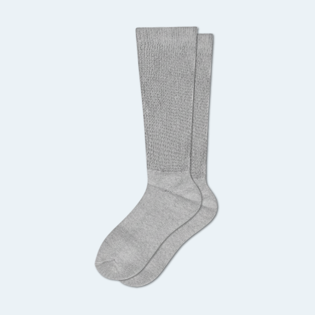 Gray Diabetic Crew Socks Multi-Pack