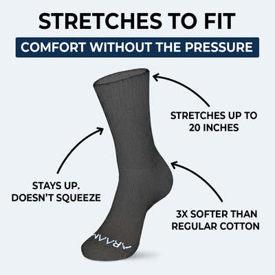 Charcoal Gray ComfortFlex™ Crew Socks