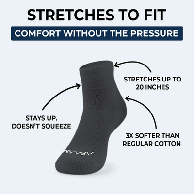 Charcoal Gray ComfortFlex™ Ankle Socks