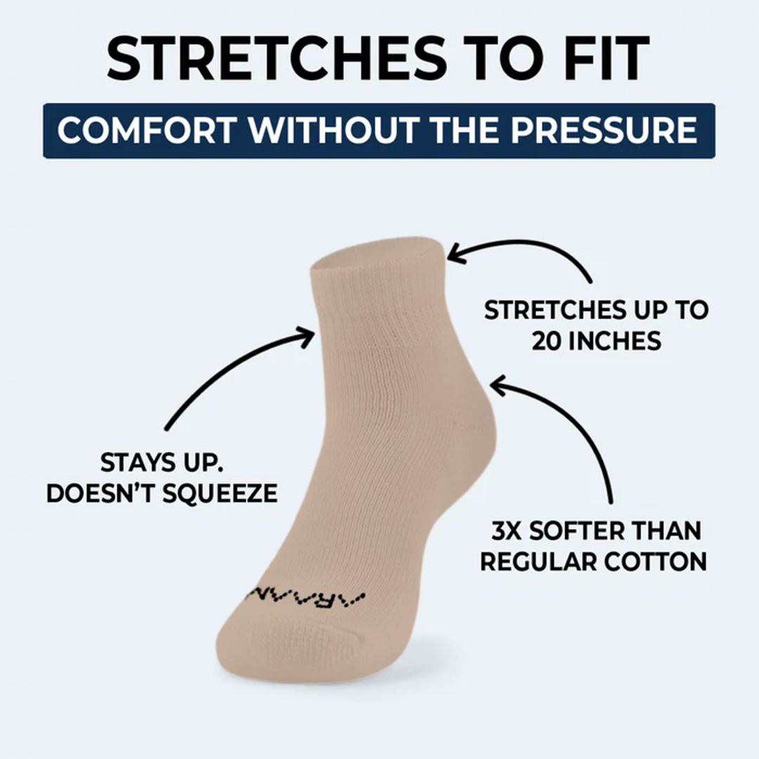 Khaki ComfortFlex™ Ankle Socks