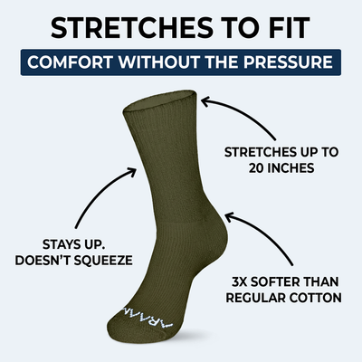 Olive Green ComfortFlex™ Crew Socks