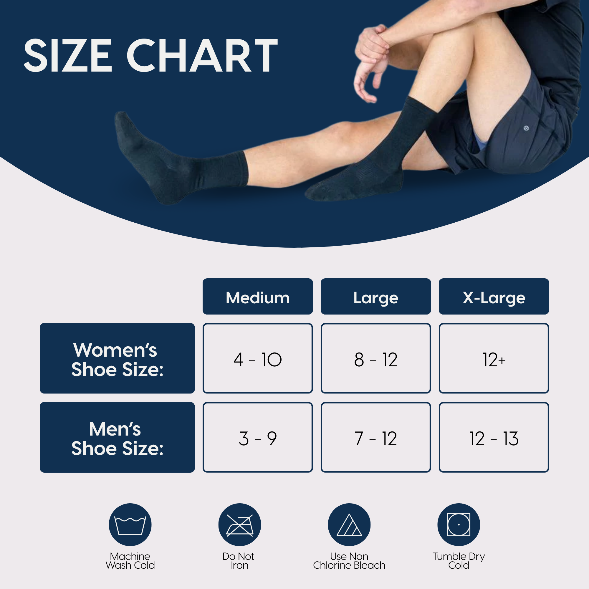 Navy ComfortFlex™ Crew Socks