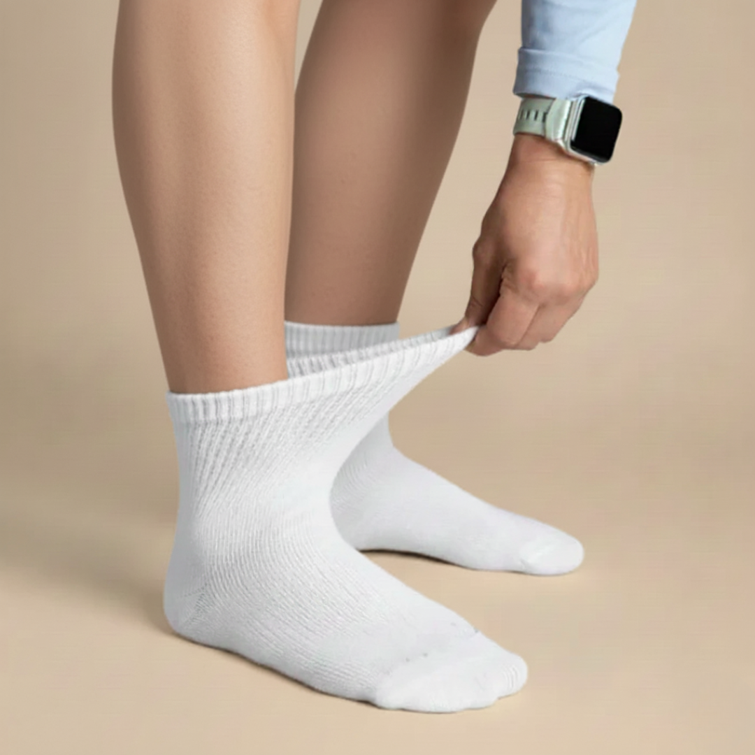 White Diabetic Ankle Socks Multi-Pack