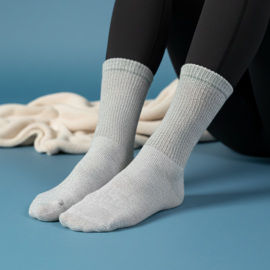 Gray Diabetic Crew Socks Multi-Pack