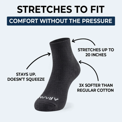 Charcoal Gray ComfortFlex™ Ankle Socks