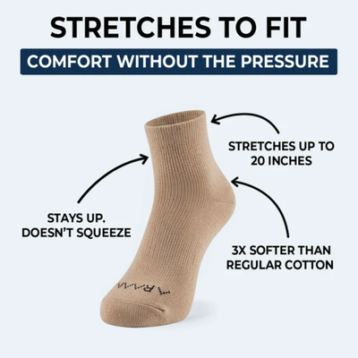 Khaki ComfortFlex™ Ankle Socks