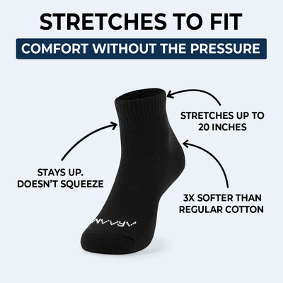 Black ComfortFlex™ Ankle Socks