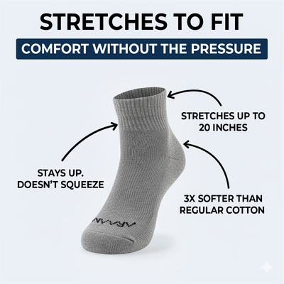 Gray ComfortFlex™ Ankle Socks