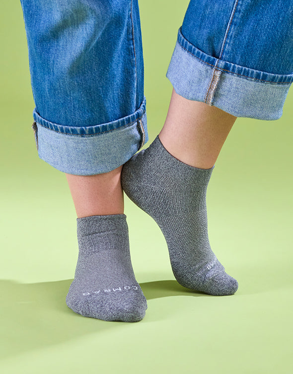 Gray Diabetic Ankle Socks Multi-Pack