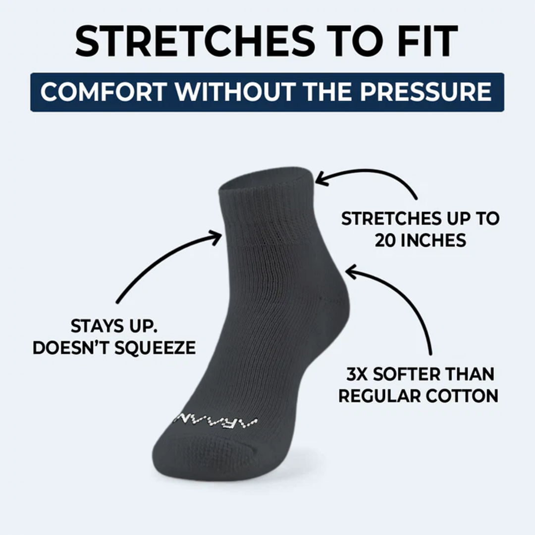 Charcoal Gray ComfortFlex™ Ankle Socks